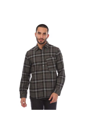 Men's Belstaff Shadow Plaid Cotton Scale Shirt in Grey